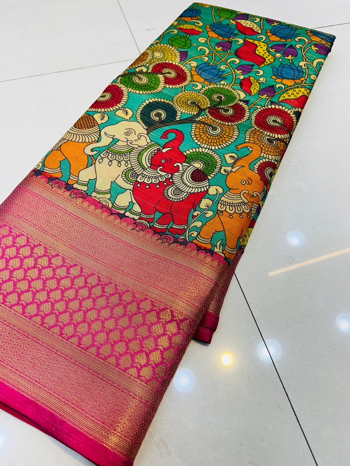 kalamkari tissue silk vol 2 Printed Non Catalog Sarees
